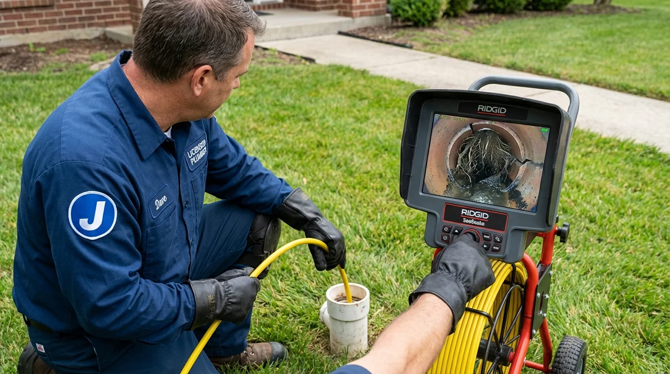 Sewer camera inspection being performed by Johns Plumbing LLC in Bradenton Beach