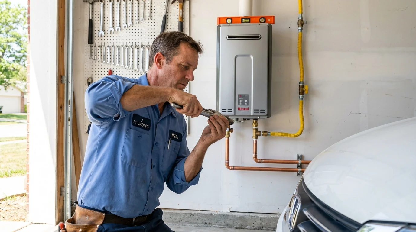 Tankless water heater installation by a Johns Plumbing LLC plumber in Bradenton Beach